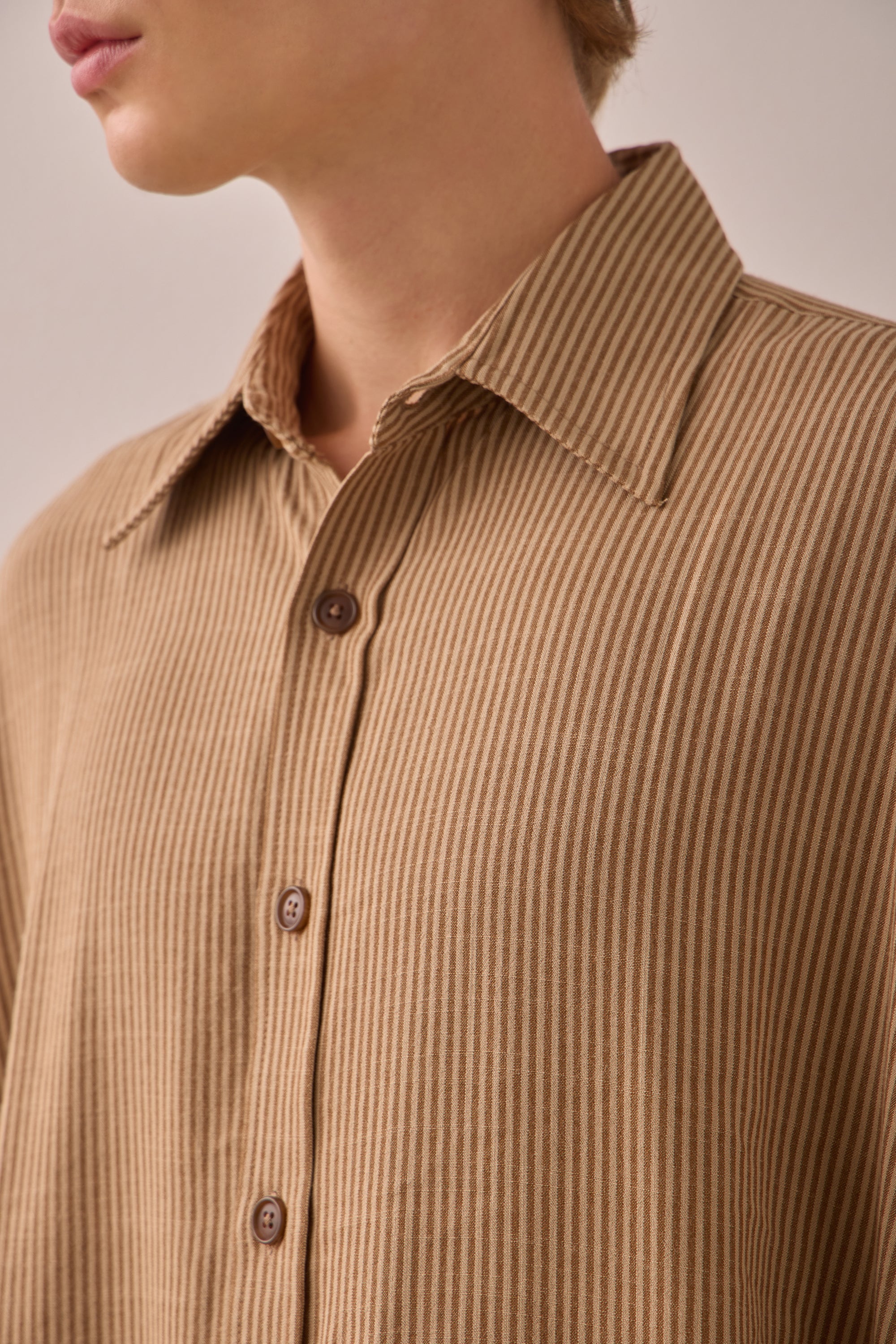 Cinnamon Long Sleeve Cotton Shirt